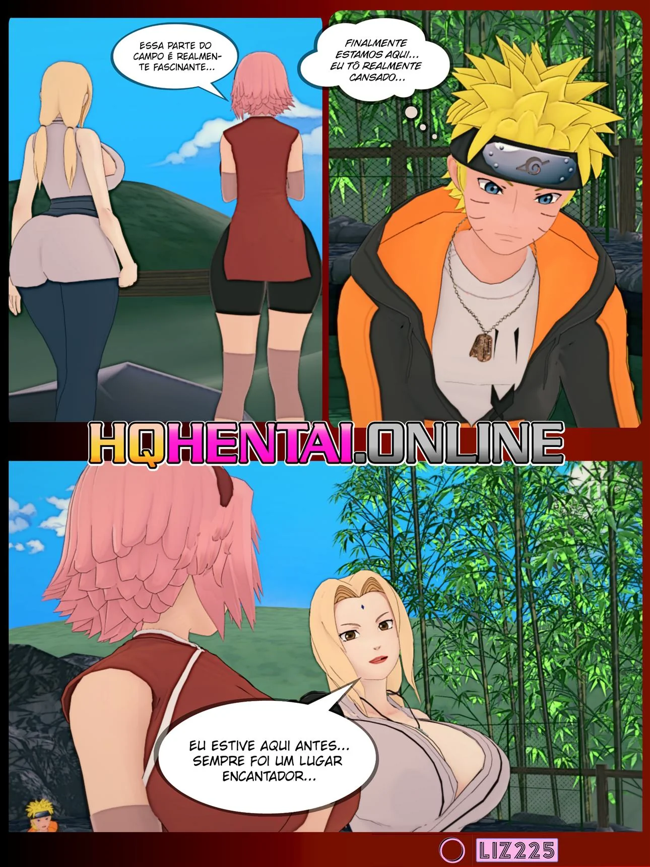 Pousada da Sacanagem: Tsunade, Sakura, Naruto e o Velho Tarado – Hentai HQ Brasileiro