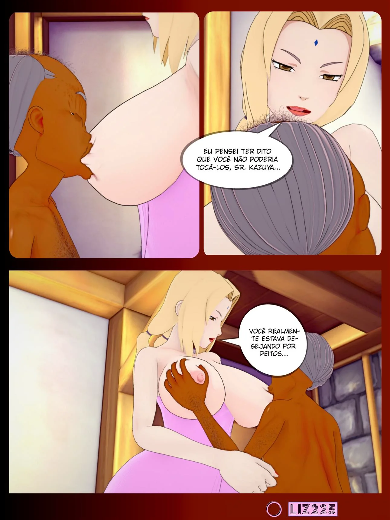 Pousada da Sacanagem: Tsunade, Sakura, Naruto e o Velho Tarado – Hentai HQ Brasileiro