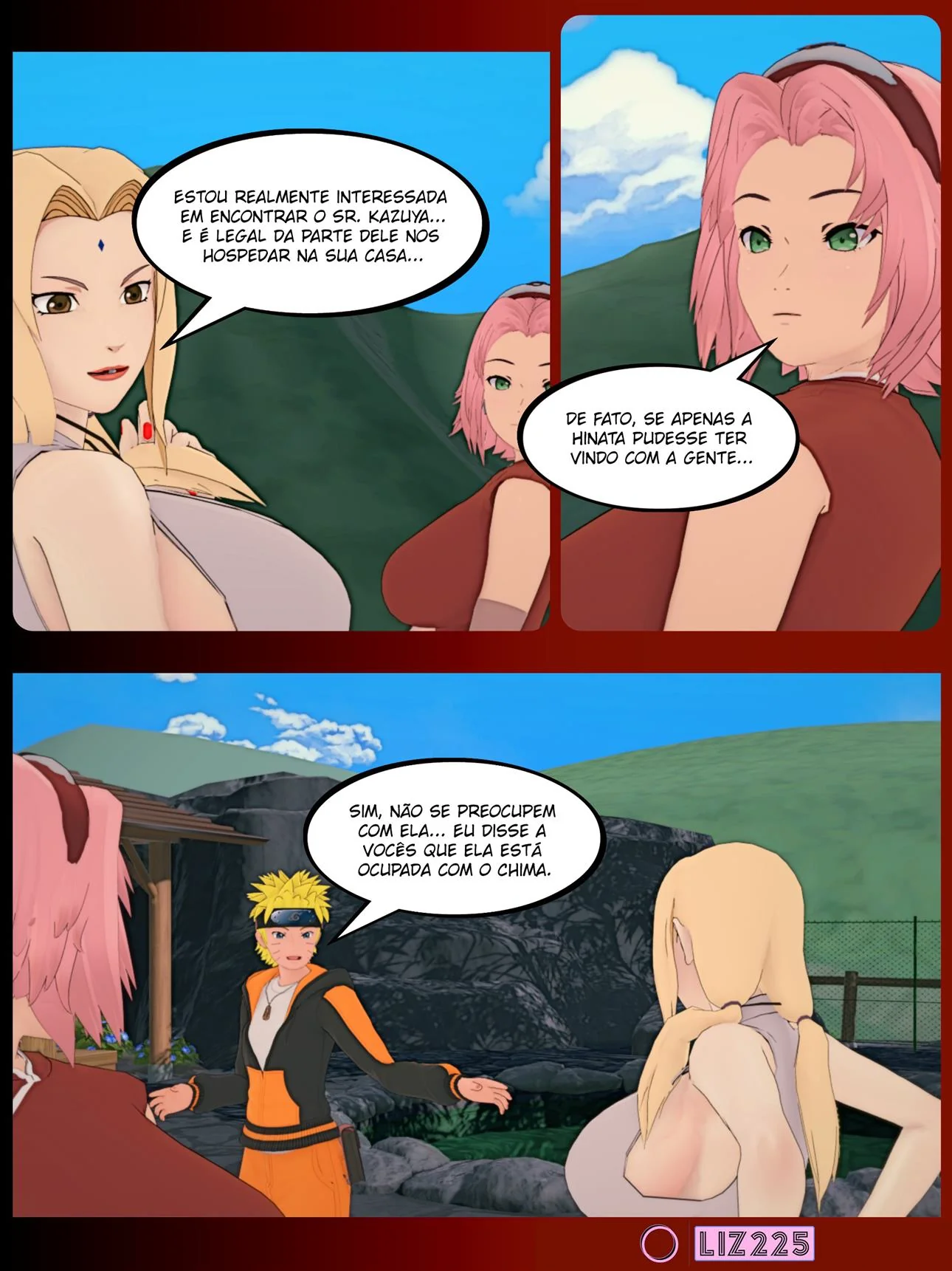 Pousada da Sacanagem: Tsunade, Sakura, Naruto e o Velho Tarado – Hentai HQ Brasileiro
