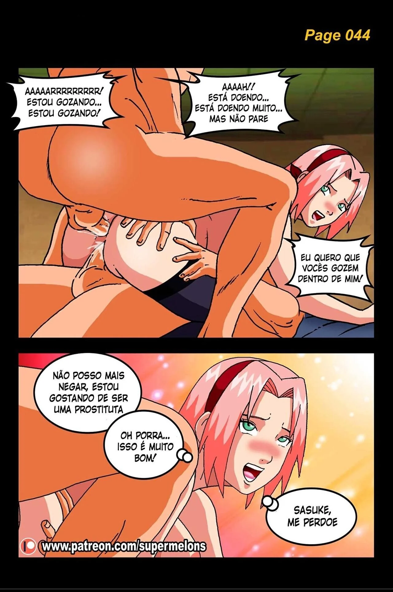 Naruto Porno: Sakura e Suas Noites Quentes de Putaria em Hentai HQ Brasileiro
