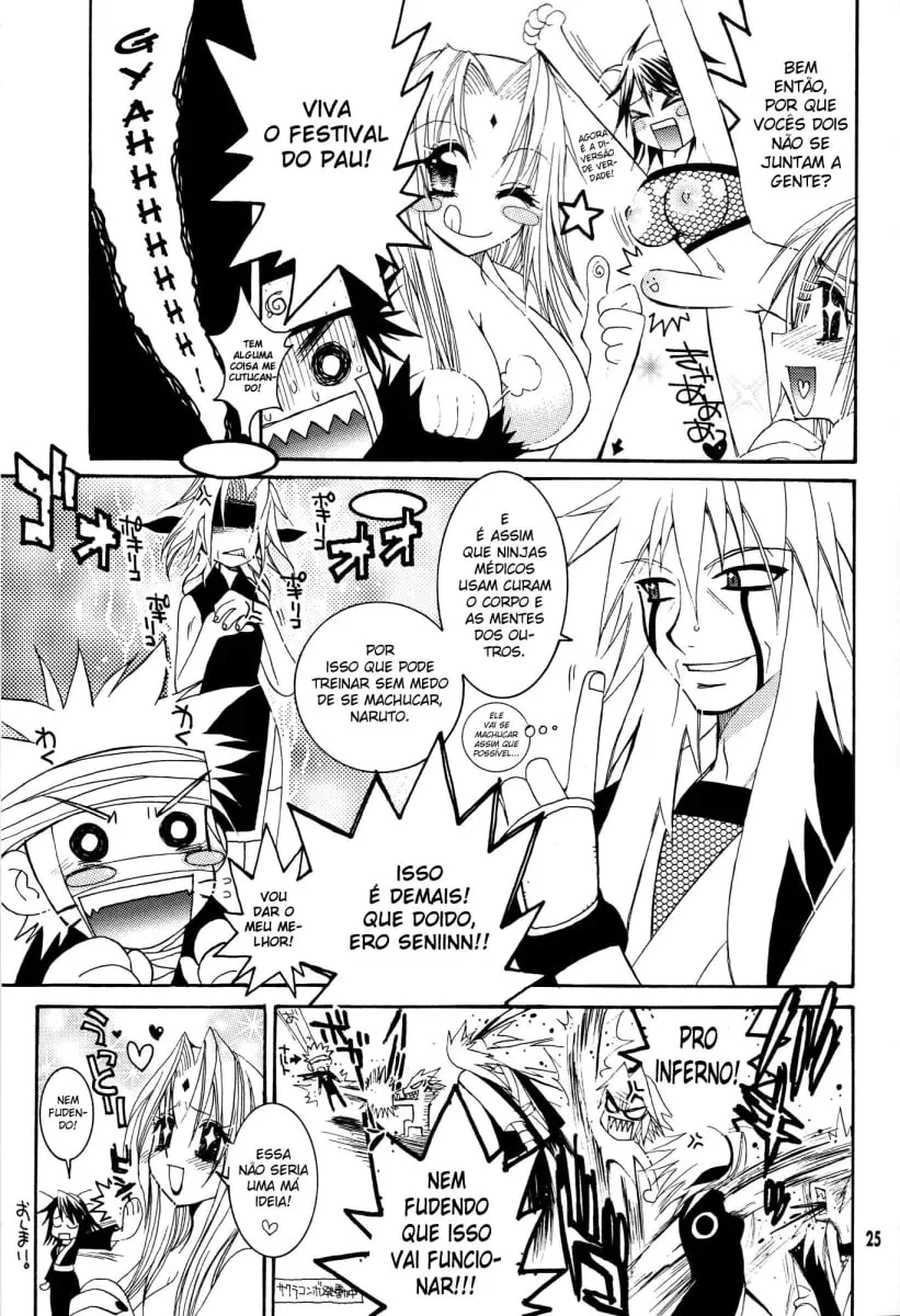 Pentelhos e Pirocas – Naruto Porno: Kiba Fode Tsunade e Sakura em HQ Brasileiro