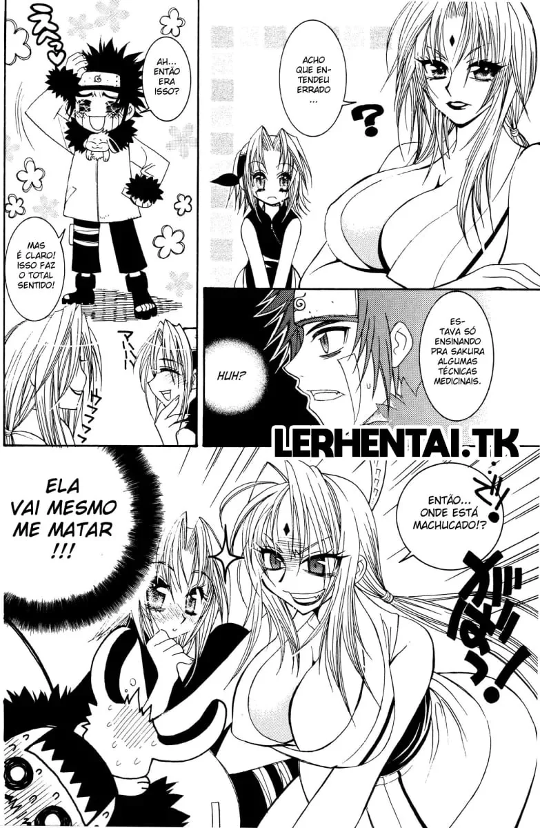 Pentelhos e Pirocas – Naruto Porno: Kiba Fode Tsunade e Sakura em HQ Brasileiro
