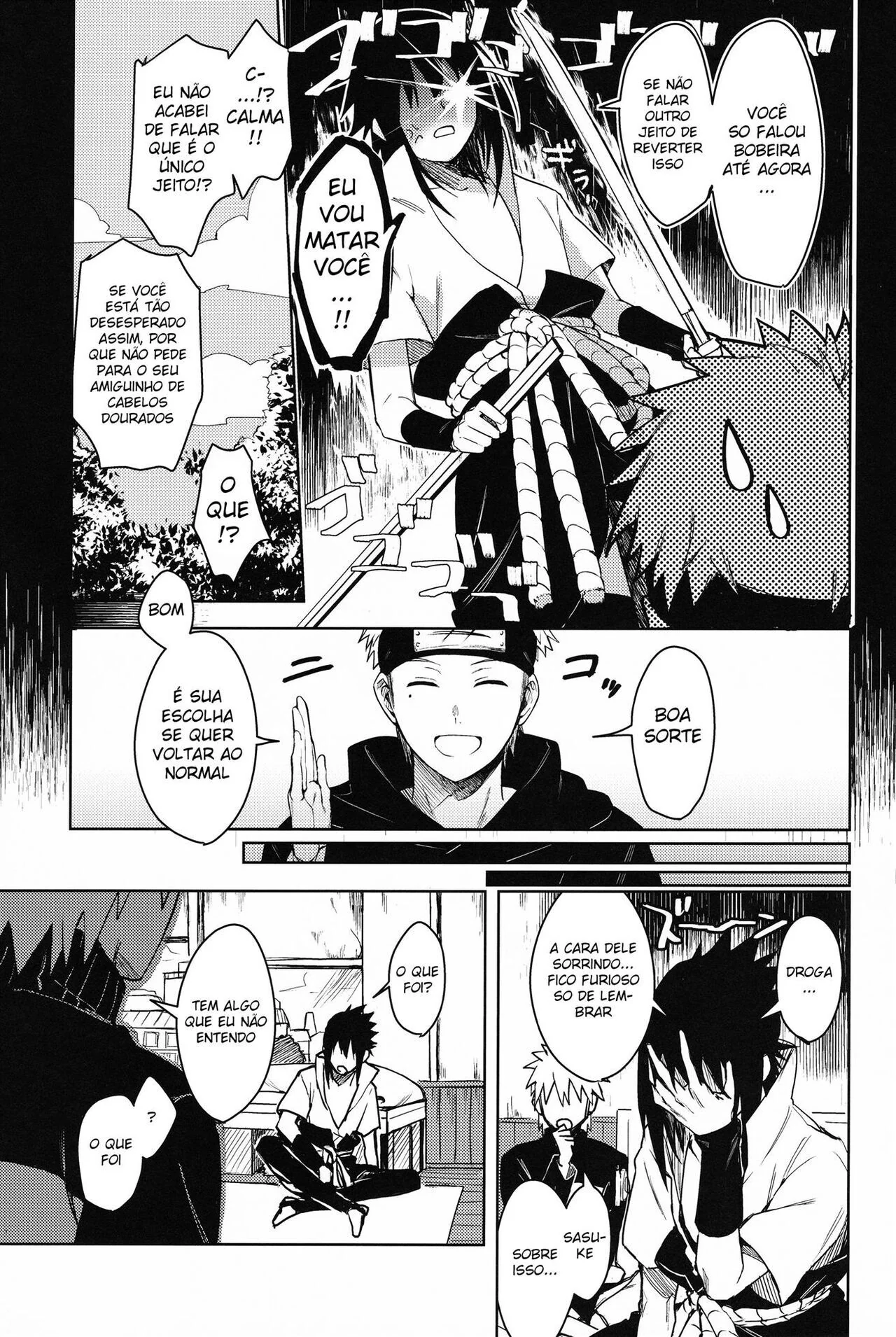 Naruto e Sasuke em uma troca selvagem de corpos – Hentai HQ Brasileiro