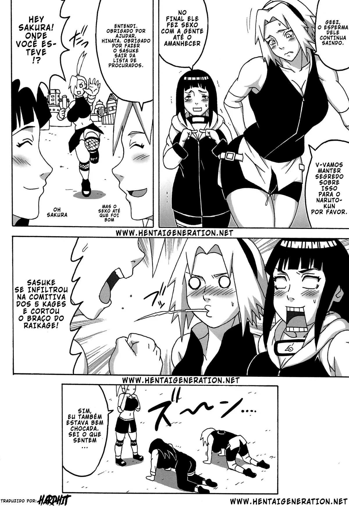 Sasuke’s Revenge: Prostituindo Sakura e Hinata em Troca de Salvação | Hentai HQ Brasileiro