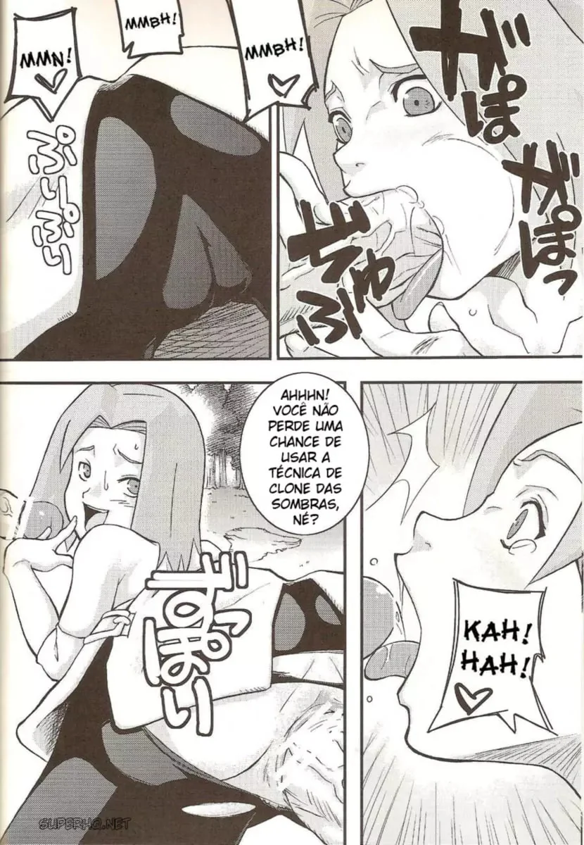 Naruto Pornô: Sakura Mamando na Piroca do Naruto em Hentai HQ