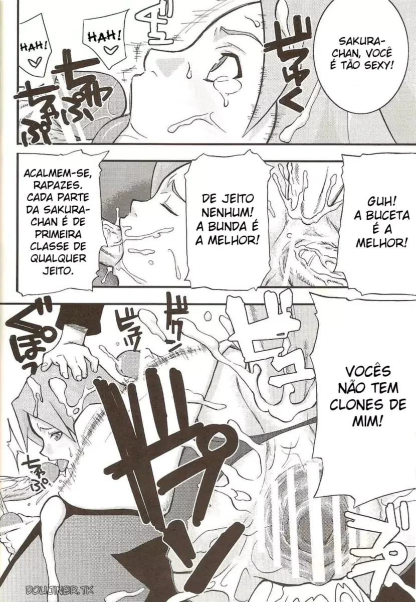 Naruto Pornô: Sakura Mamando na Piroca do Naruto em Hentai HQ