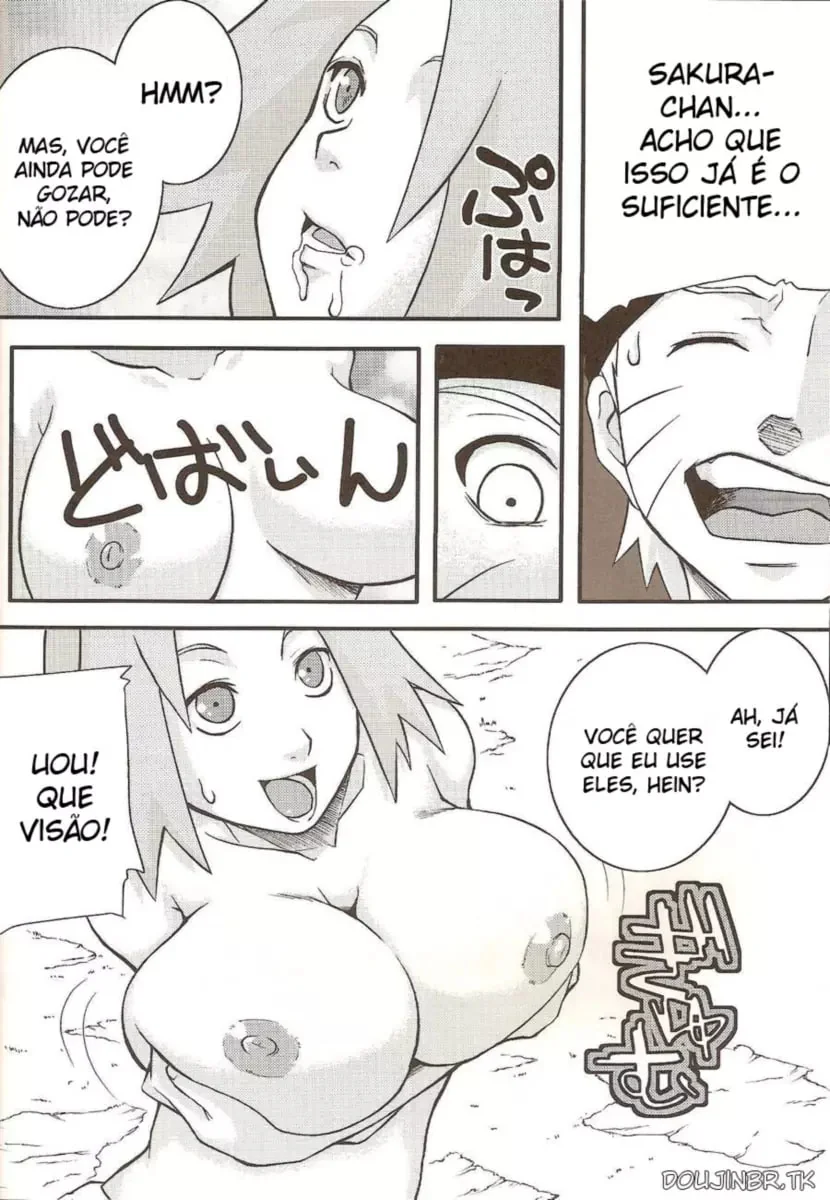 Naruto Pornô: Sakura Mamando na Piroca do Naruto em Hentai HQ