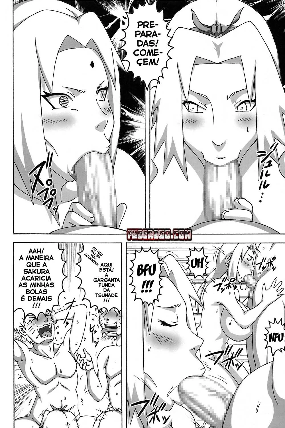Naruto: Sacana Sortudo na Selva G3 – Fodendo a Sakura e Tsunade em Hentai HQ Brasileiro