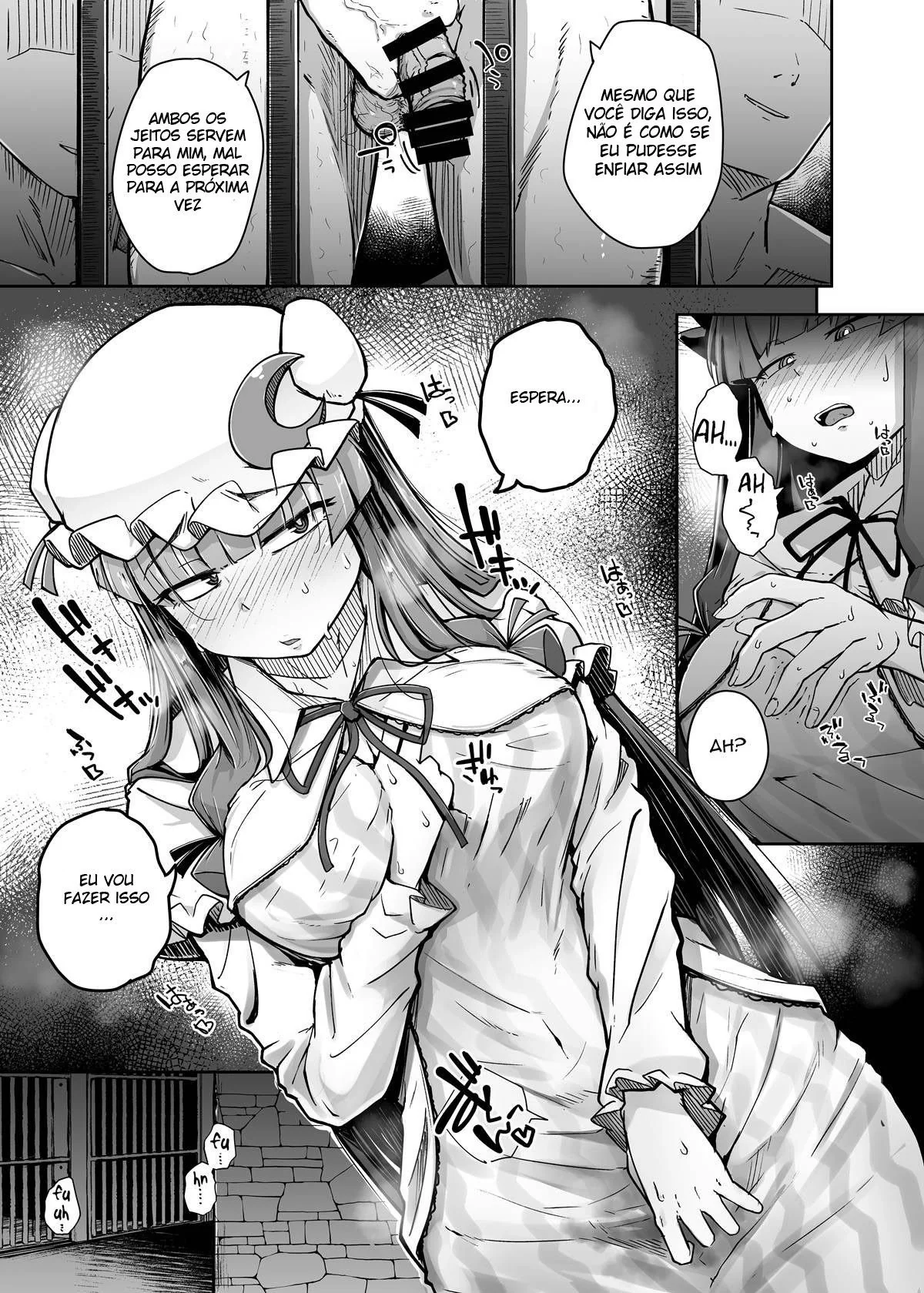 O Buraco Pervertido 3 Patchouli-sama e o Buraco Profundo: A Piranha Sedenta por Prazer em Hentai HQ Brasileiro