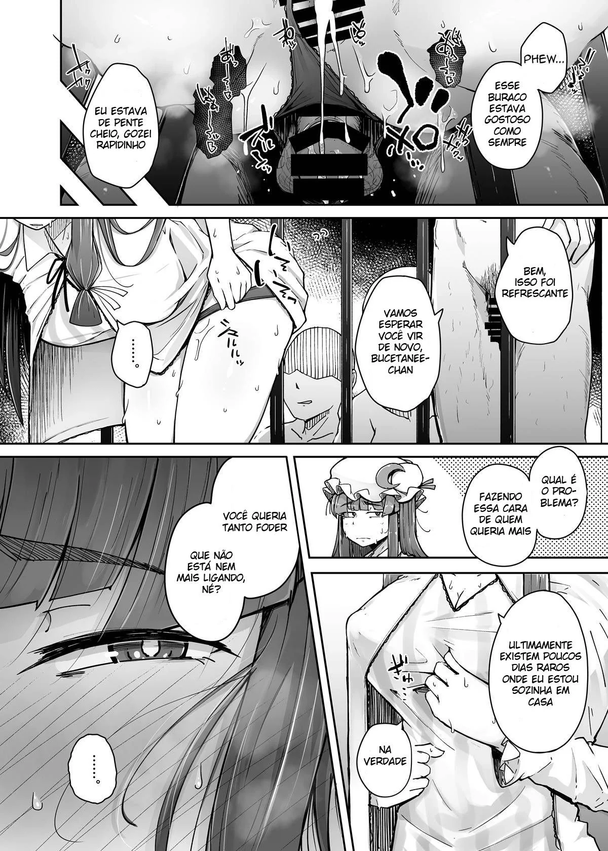 O Buraco Pervertido 3 Patchouli-sama e o Buraco Profundo: A Piranha Sedenta por Prazer em Hentai HQ Brasileiro