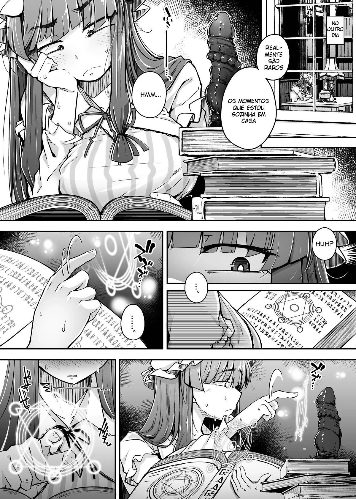 O Buraco Pervertido 3 Patchouli-sama e o Buraco Profundo: A Piranha Sedenta por Prazer em Hentai HQ Brasileiro