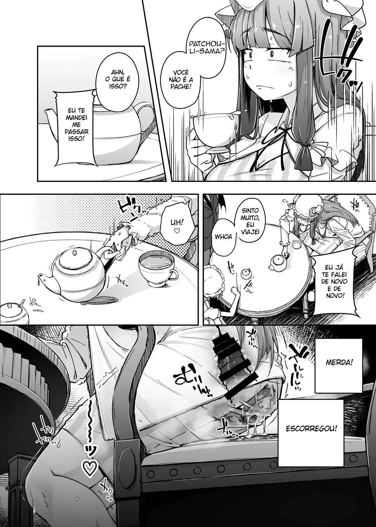 O Buraco Pervertido 3 Patchouli-sama e o Buraco Profundo: A Piranha Sedenta por Prazer em Hentai HQ Brasileiro