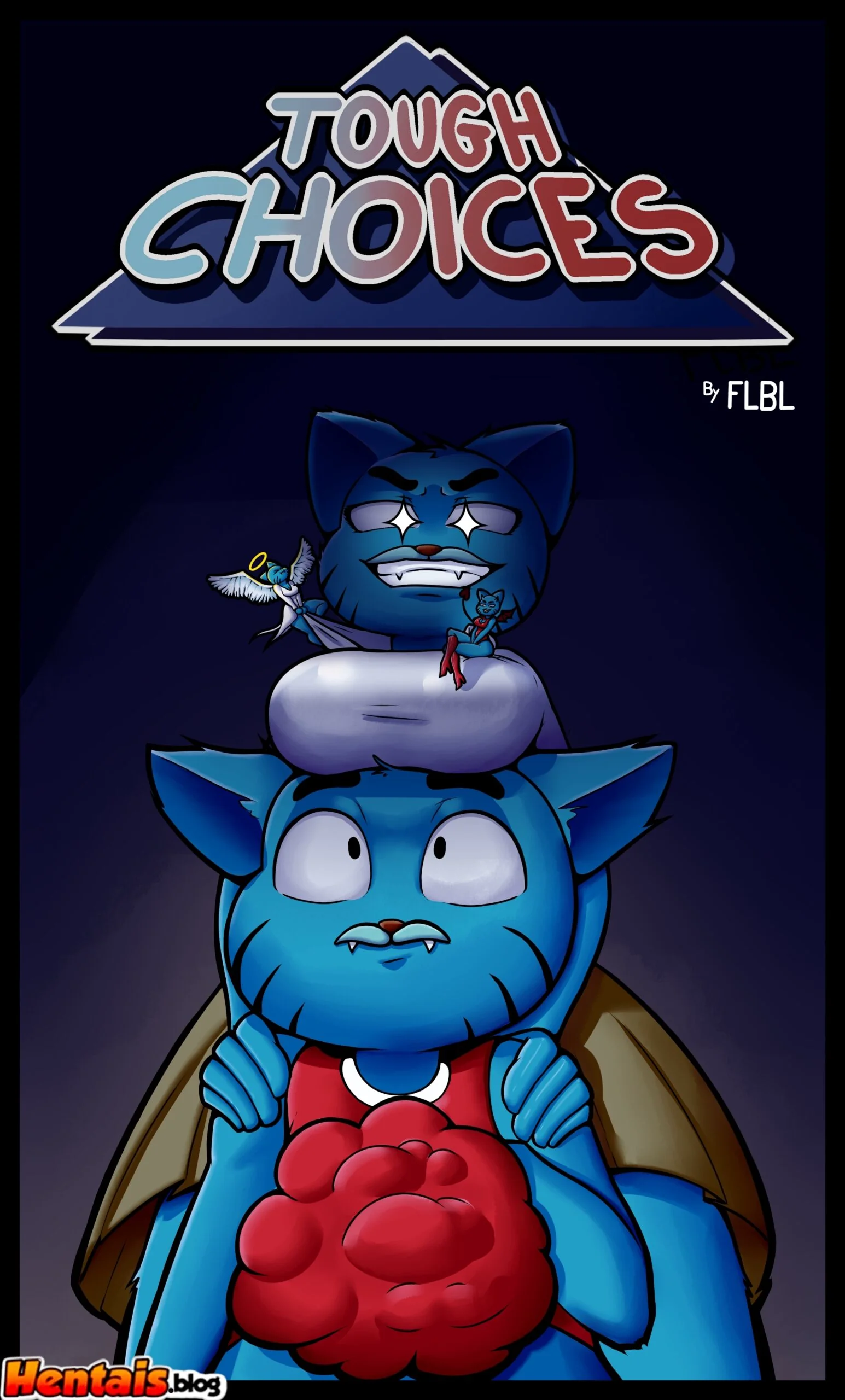 O Incrível Mundo de Gumball: Escolhas Difíceis – Provando Duas Bucetas em Hentai HQ Brasileiro