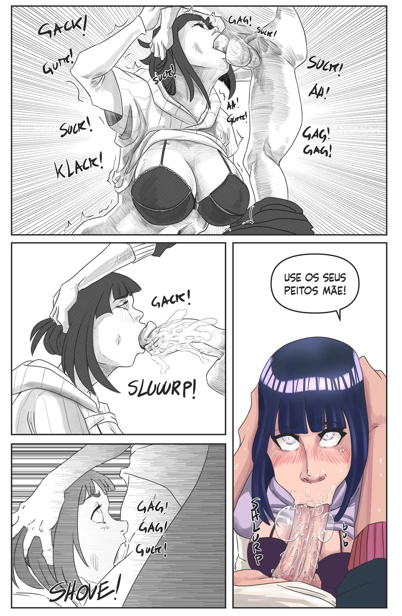 Boruto Fodendo a Buceta da Hinata em HQ Incesto Brasileiro