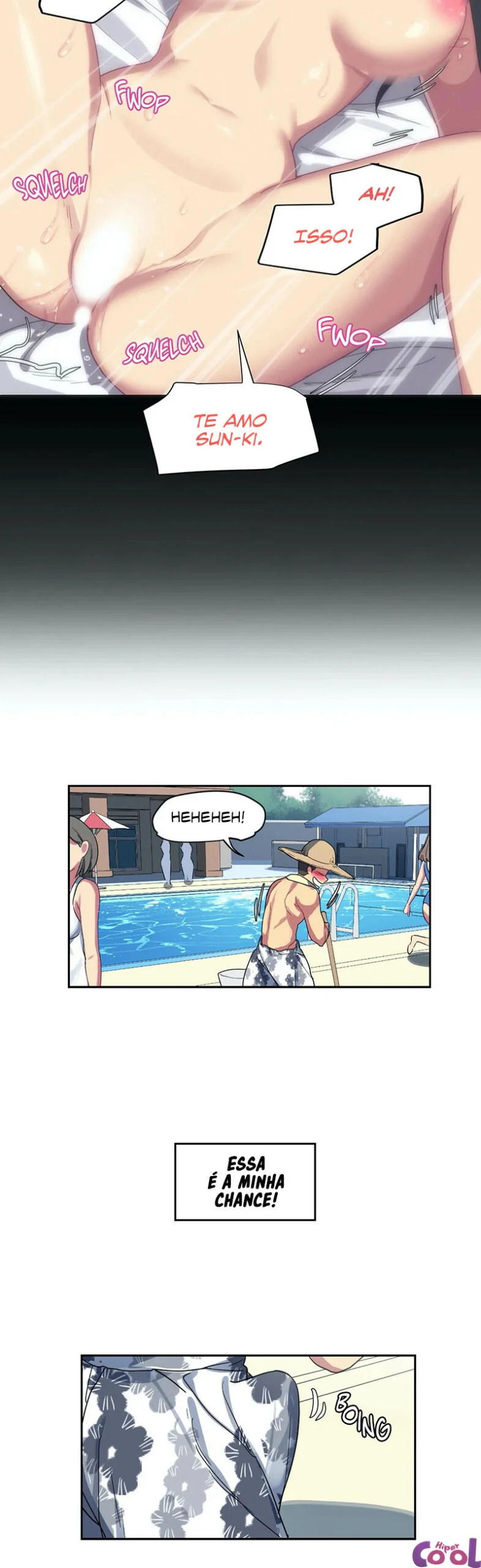 O Zelador Metendo na Buceta da Piranha da Piscina em Hentai HQ Brasileiro
