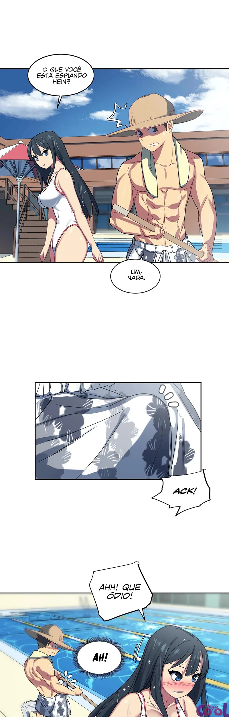 O Zelador Metendo na Buceta da Piranha da Piscina em Hentai HQ Brasileiro
