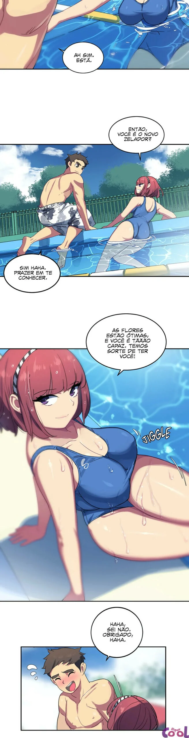 O Zelador Metendo na Buceta da Piranha da Piscina em Hentai HQ Brasileiro
