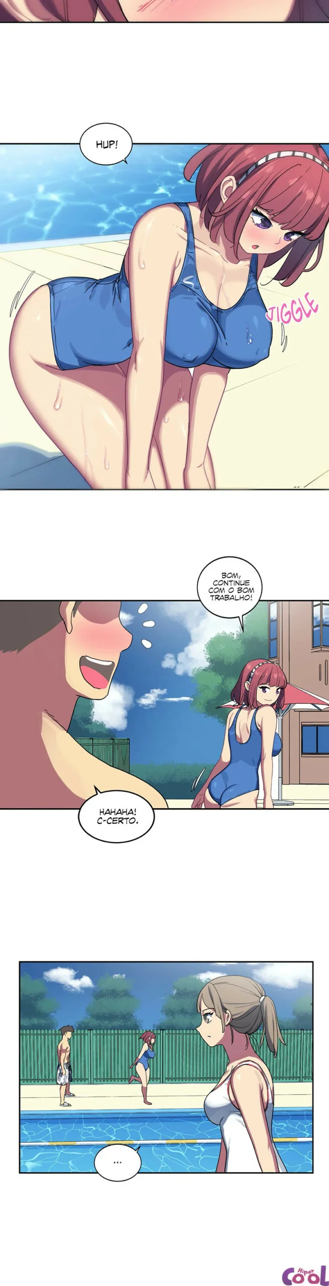 O Zelador Metendo na Buceta da Piranha da Piscina em Hentai HQ Brasileiro