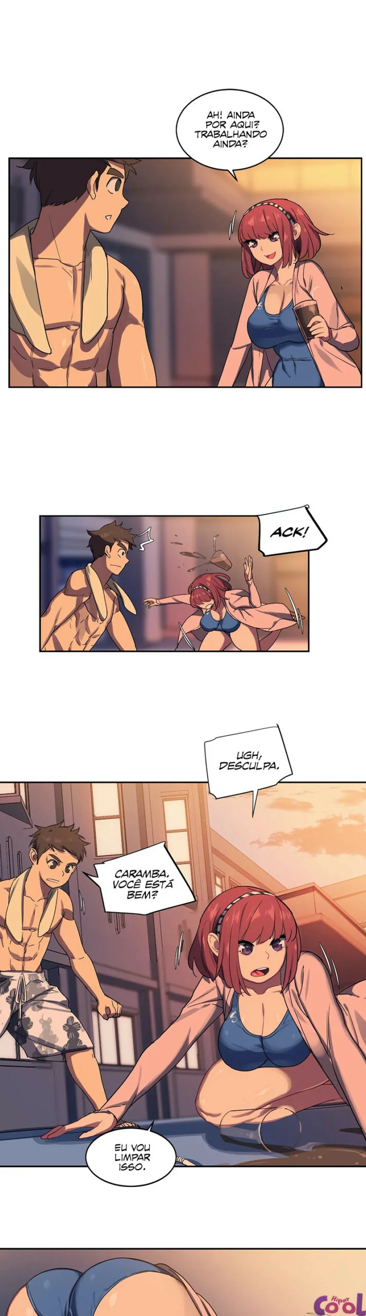 O Zelador Metendo na Buceta da Piranha da Piscina em Hentai HQ Brasileiro