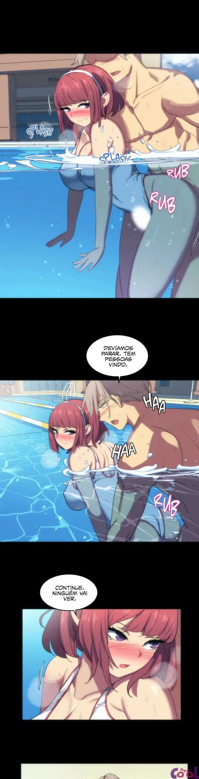 O Zelador Metendo na Buceta da Piranha da Piscina em Hentai HQ Brasileiro