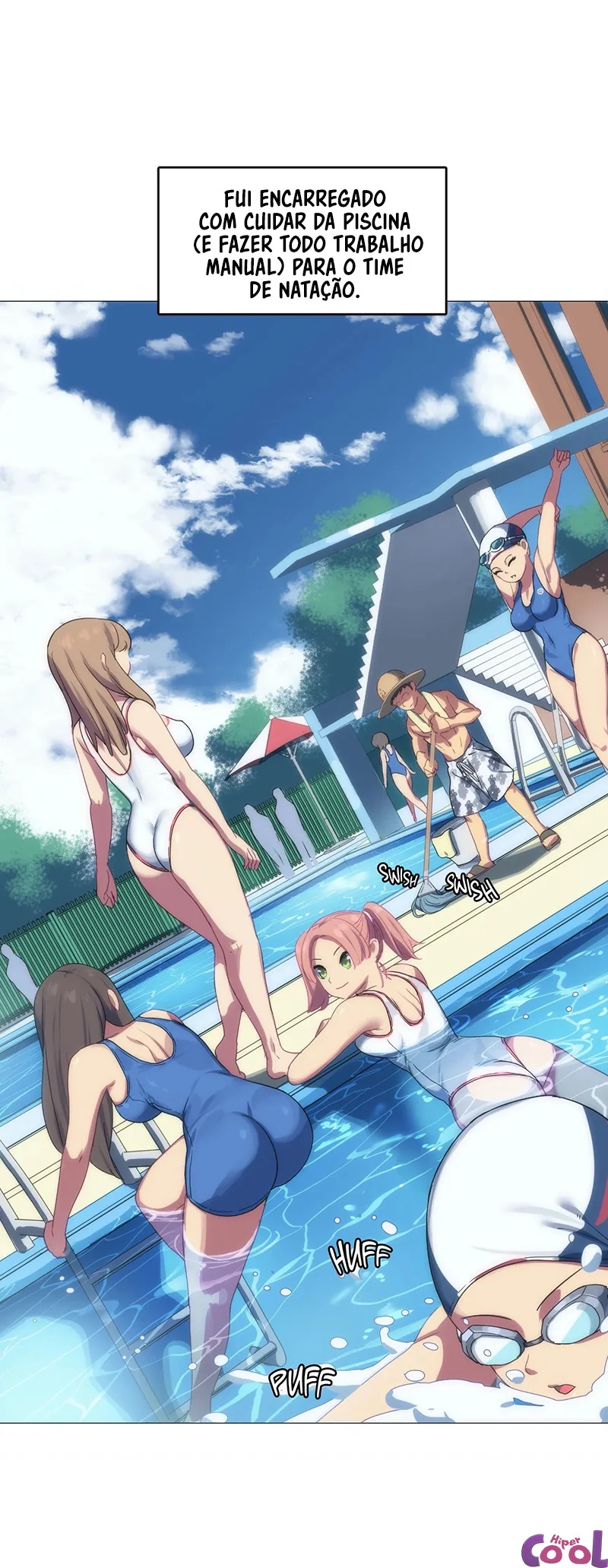 O Zelador Metendo na Buceta da Piranha da Piscina em Hentai HQ Brasileiro
