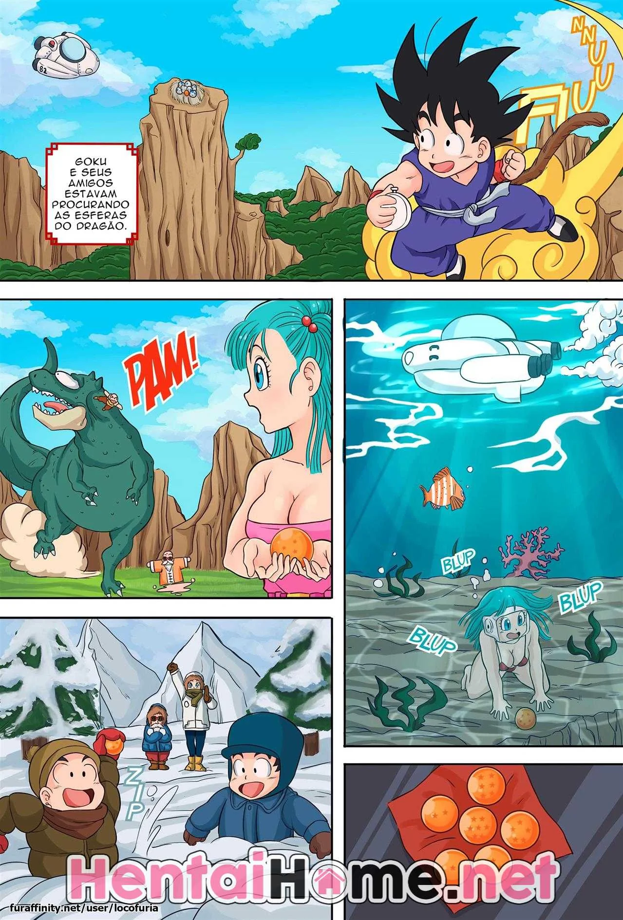 Dragon Ball: Festinha com Piranhas de Coelhinha do Mestre Kame em HQ Brasileiro
