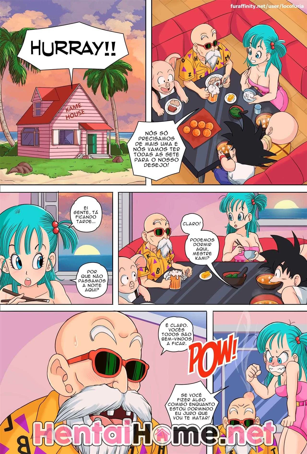 Dragon Ball: Festinha com Piranhas de Coelhinha do Mestre Kame em HQ Brasileiro