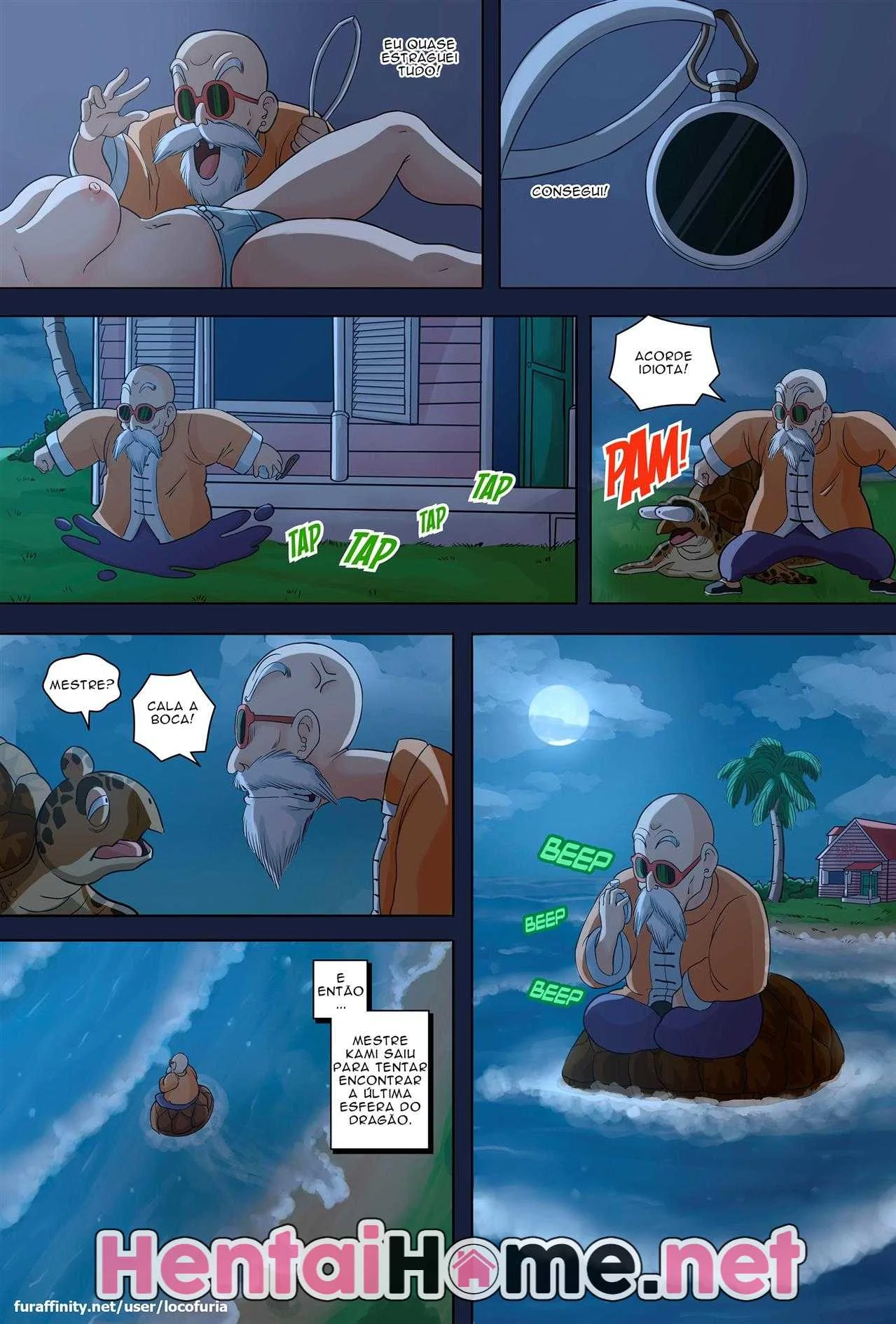 Dragon Ball: Festinha com Piranhas de Coelhinha do Mestre Kame em HQ Brasileiro