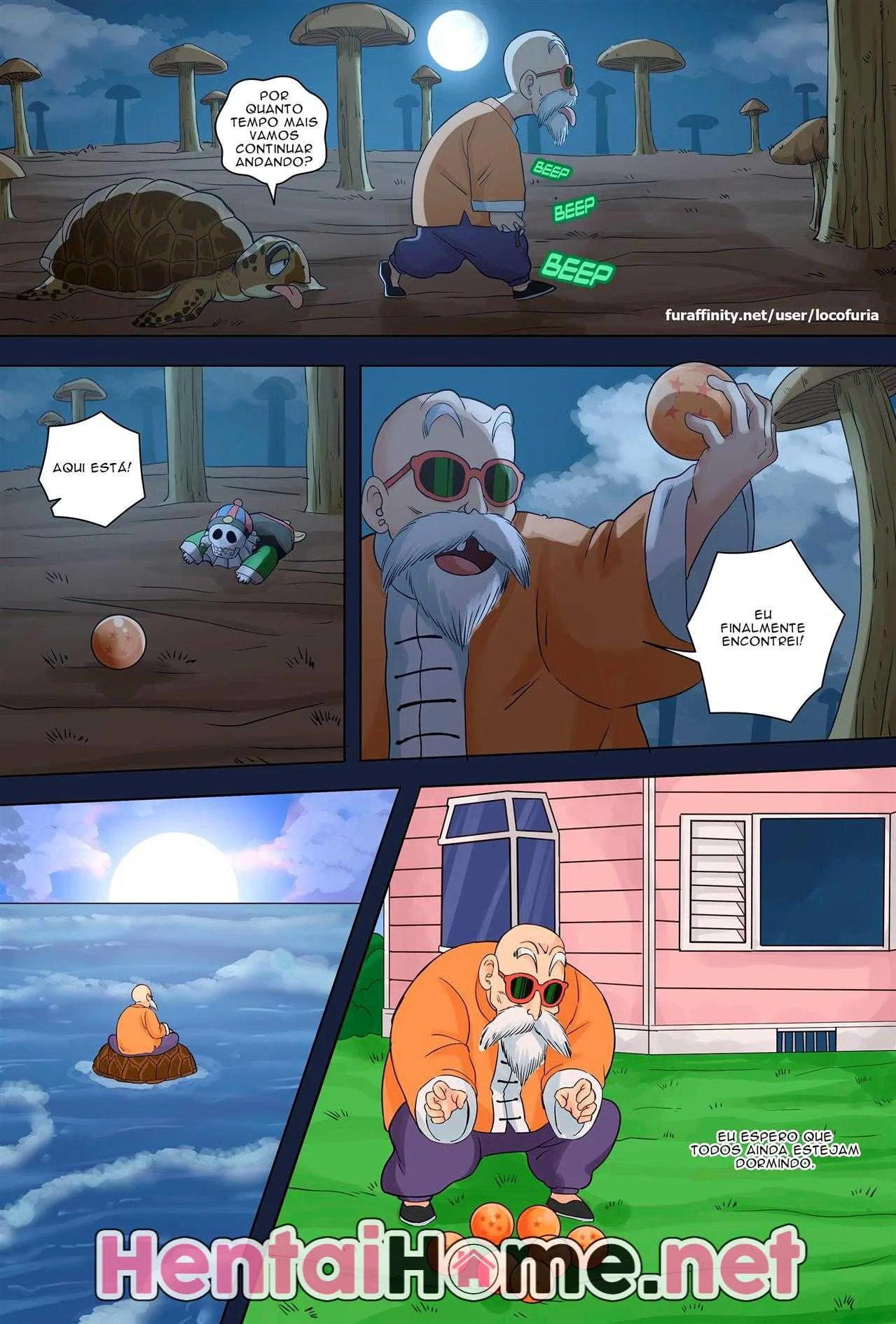 Dragon Ball: Festinha com Piranhas de Coelhinha do Mestre Kame em HQ Brasileiro