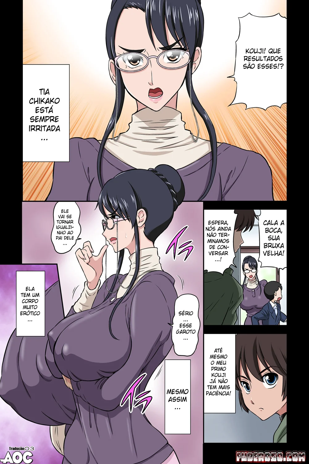 Tia Chikako Sofrendo Estupro Animal do Sobrinho – Hentai Incesto HQ Brasileiro