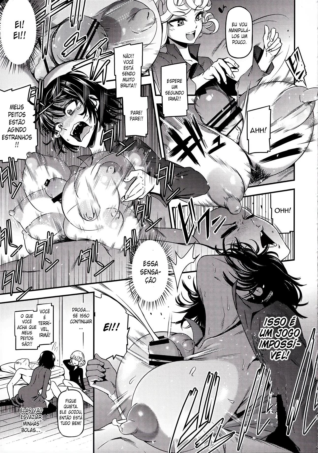 Tatsumaki e Fubuki disputam a piroca de Saitama em One-Hurricane 4 – One Punch Man Hentai HQ Brasileiro