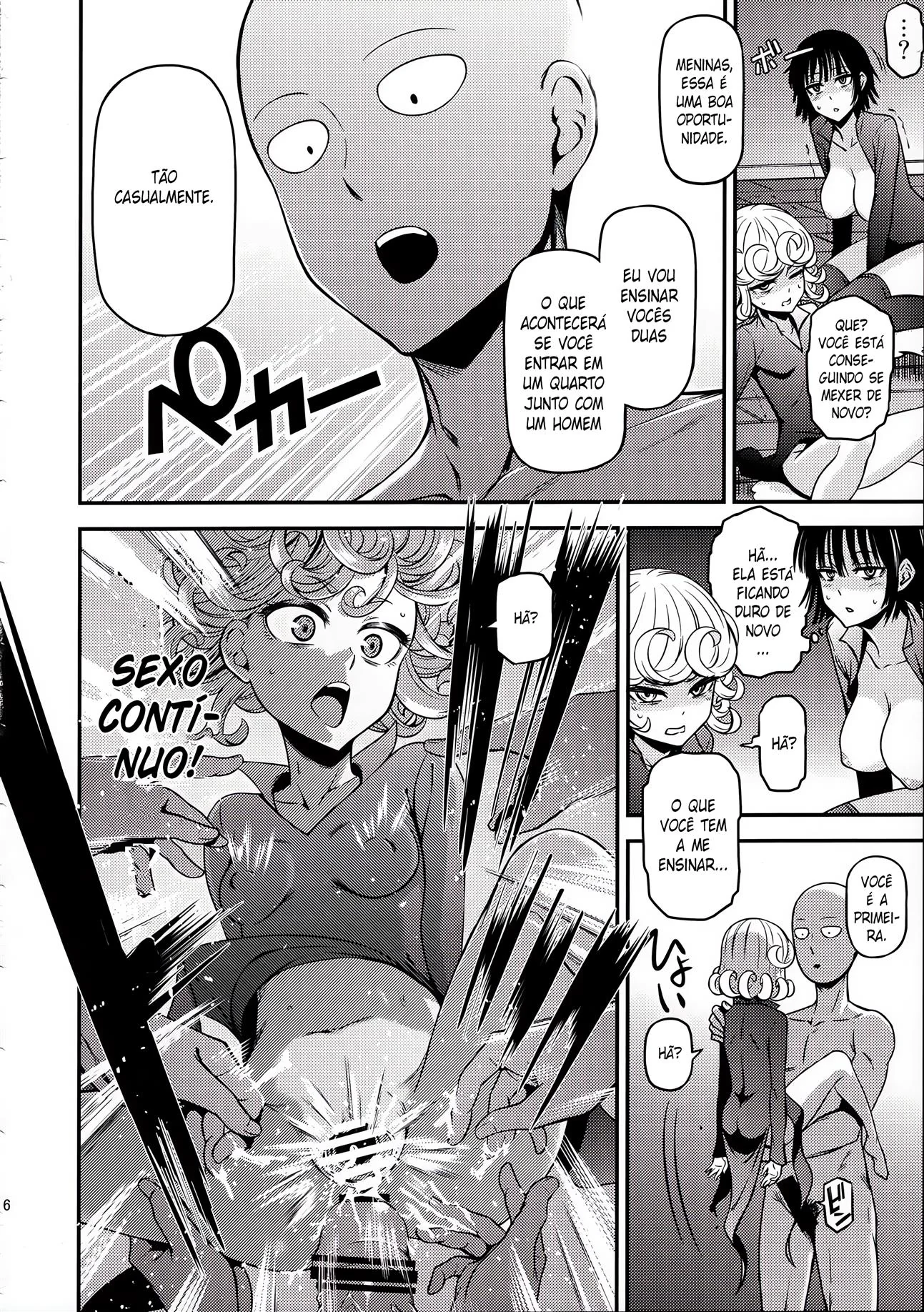 Tatsumaki e Fubuki disputam a piroca de Saitama em One-Hurricane 4 – One Punch Man Hentai HQ Brasileiro