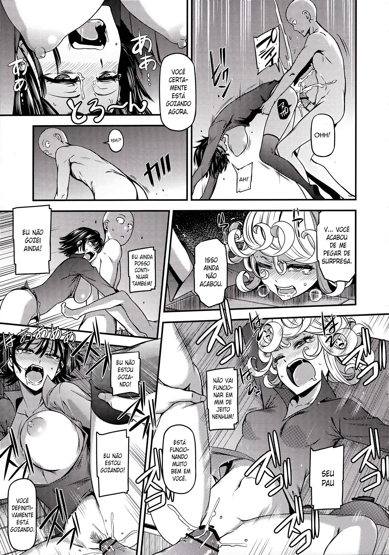Tatsumaki e Fubuki disputam a piroca de Saitama em One-Hurricane 4 – One Punch Man Hentai HQ Brasileiro