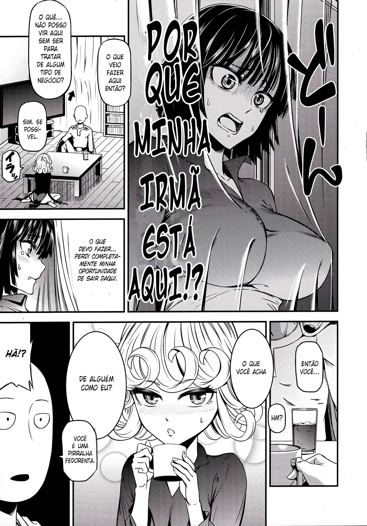 Tatsumaki e Fubuki disputam a piroca de Saitama em One-Hurricane 4 – One Punch Man Hentai HQ Brasileiro