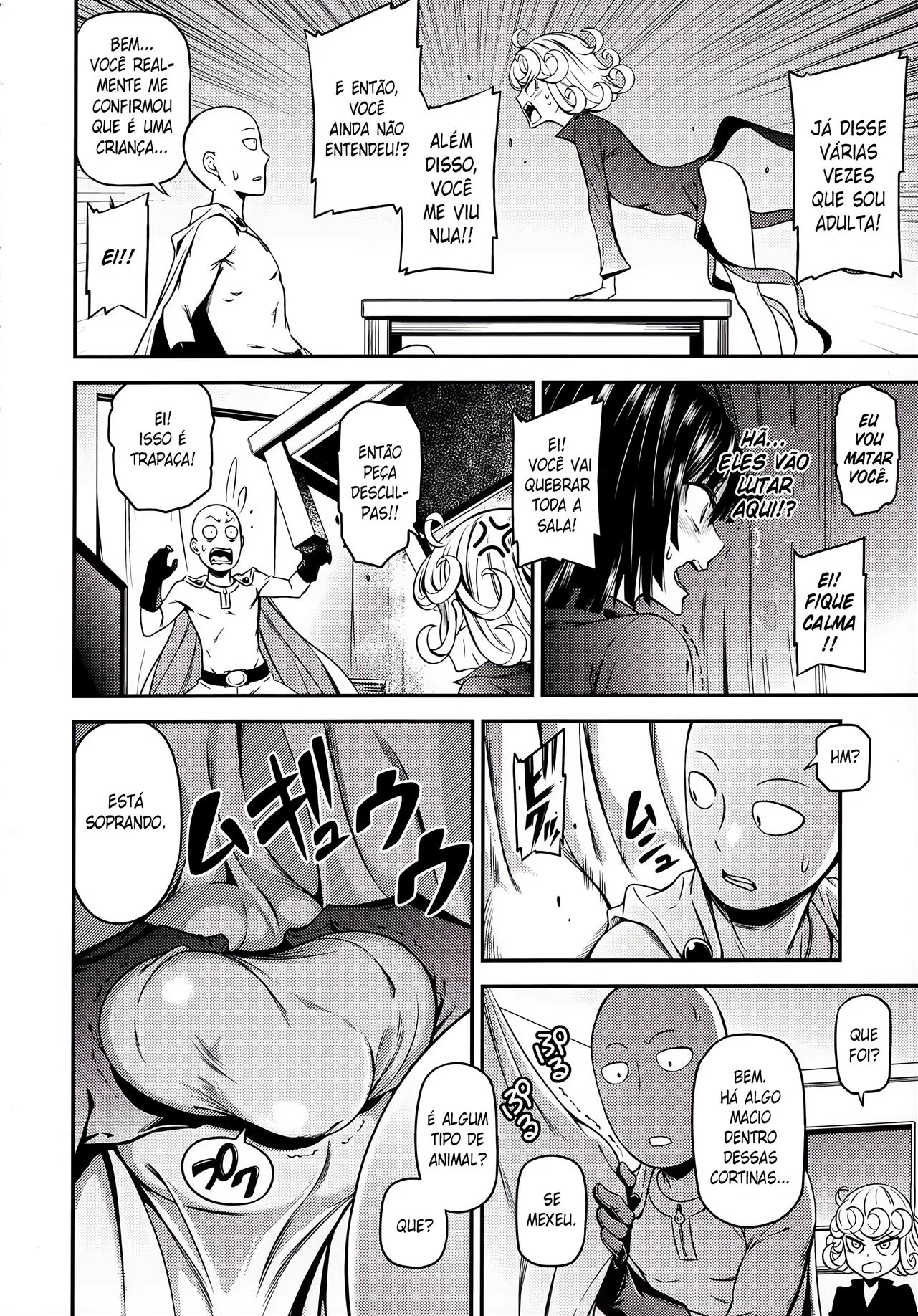 Tatsumaki e Fubuki disputam a piroca de Saitama em One-Hurricane 4 – One Punch Man Hentai HQ Brasileiro