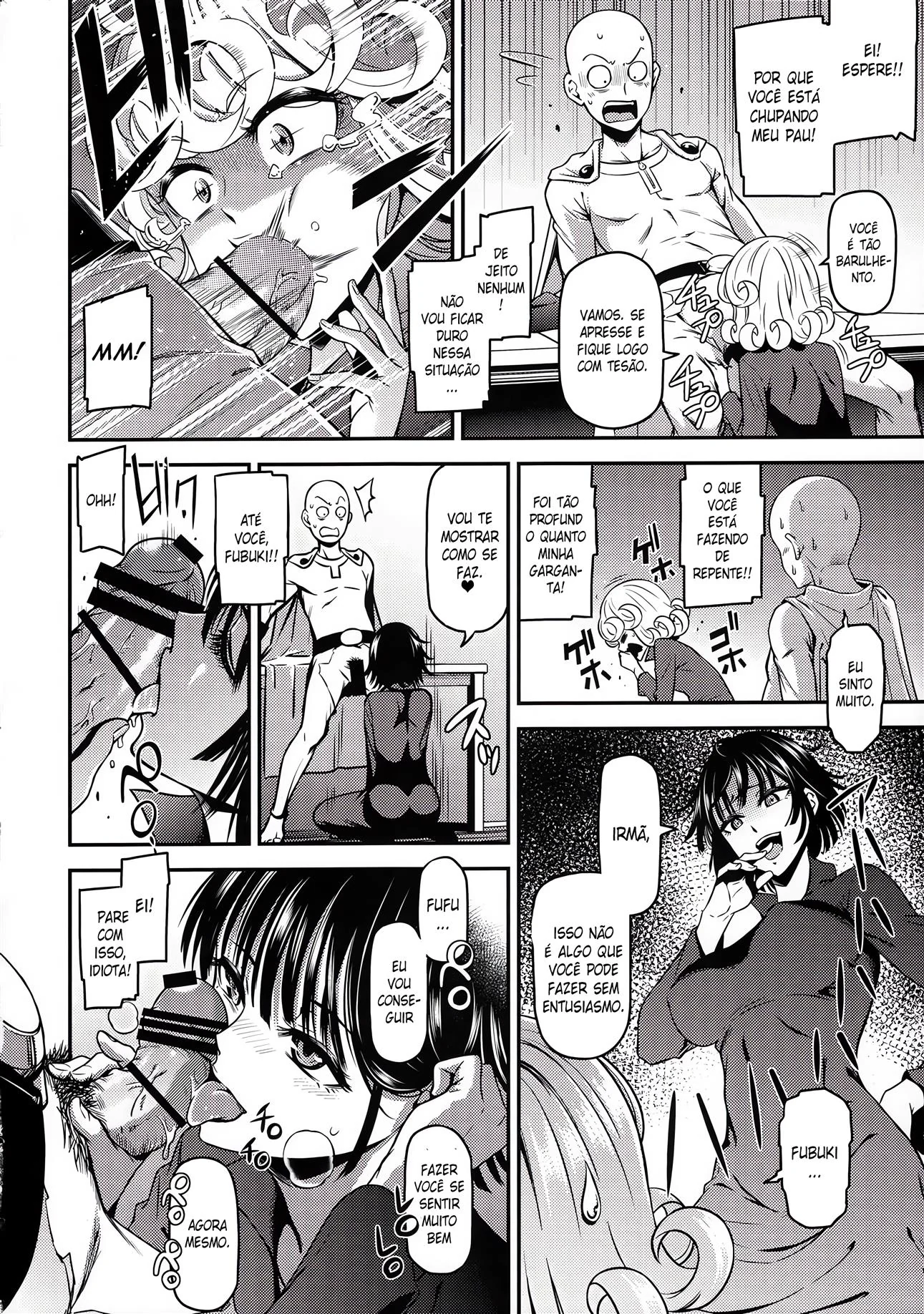 Tatsumaki e Fubuki disputam a piroca de Saitama em One-Hurricane 4 – One Punch Man Hentai HQ Brasileiro