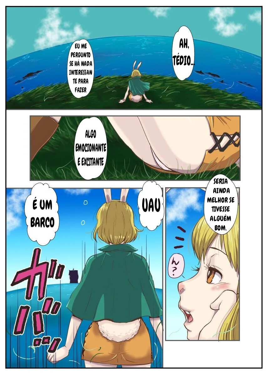 Chopper no Cio: Piranha Nami e Nico Robin socando a buceta no pau dele em One Piece Hentai HQ Brasileiro