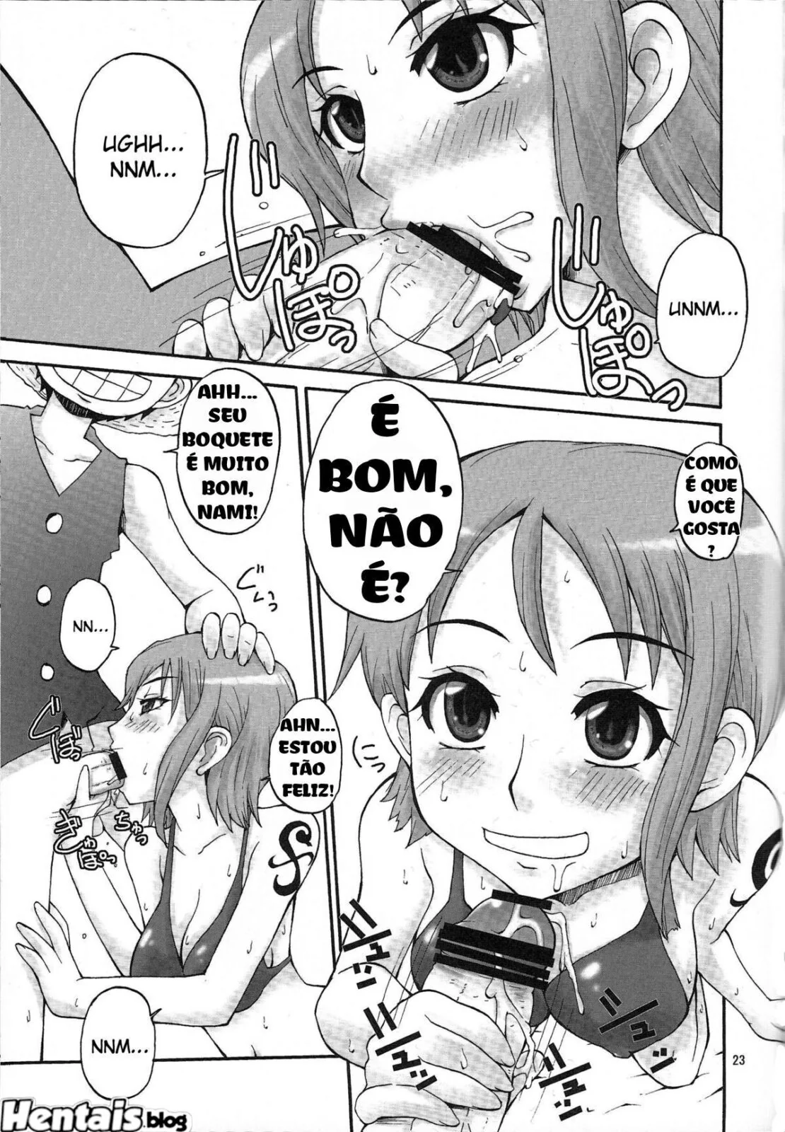 Luffy metendo a rola na piranha da Boa Hancock em One Piece Hentai HQ Brasileiro
