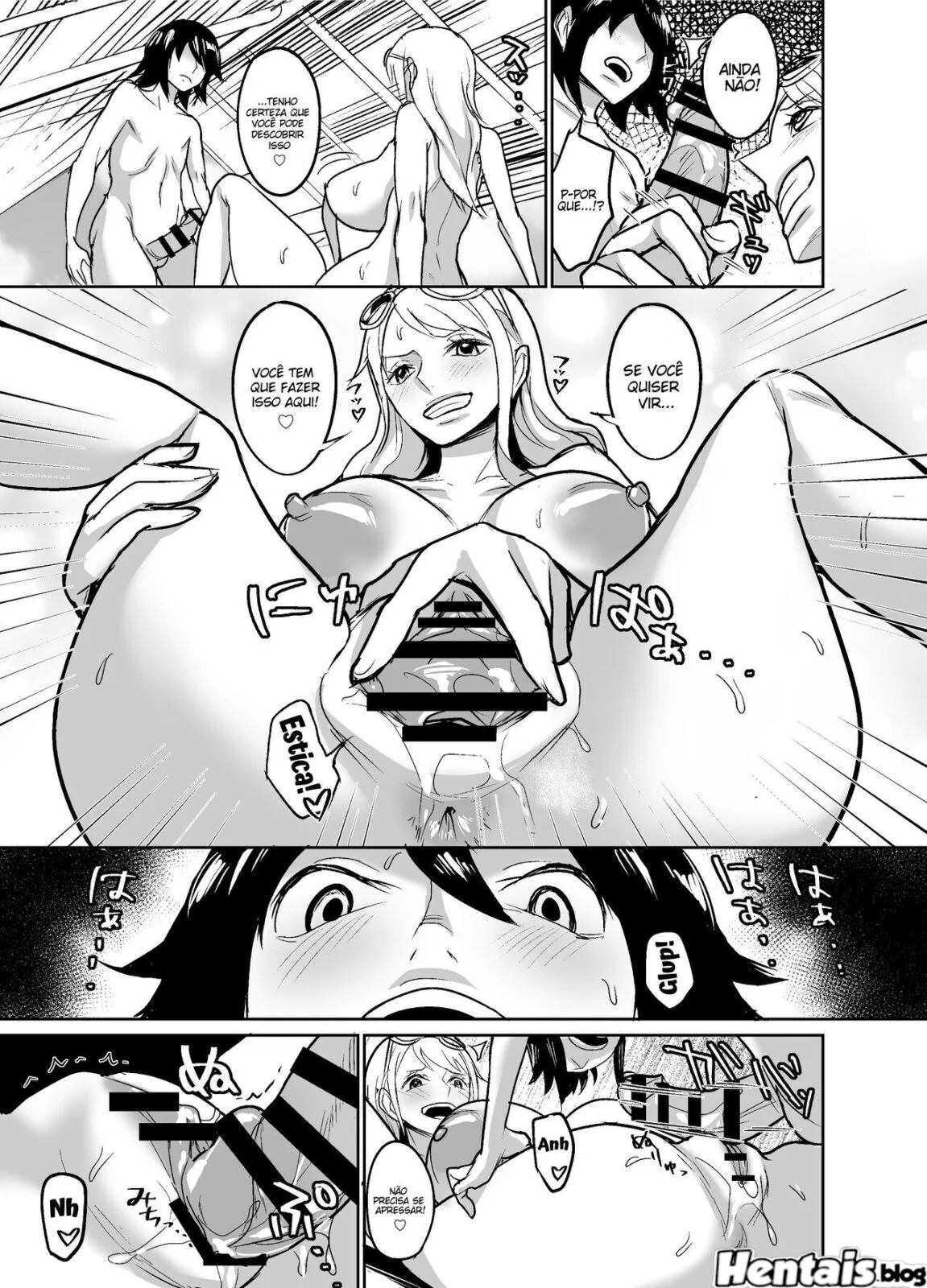 Nami e Nico Robin: Peitudas em Férias na Ilha – Massagem e Muita Putaria!” em Hentai HQ