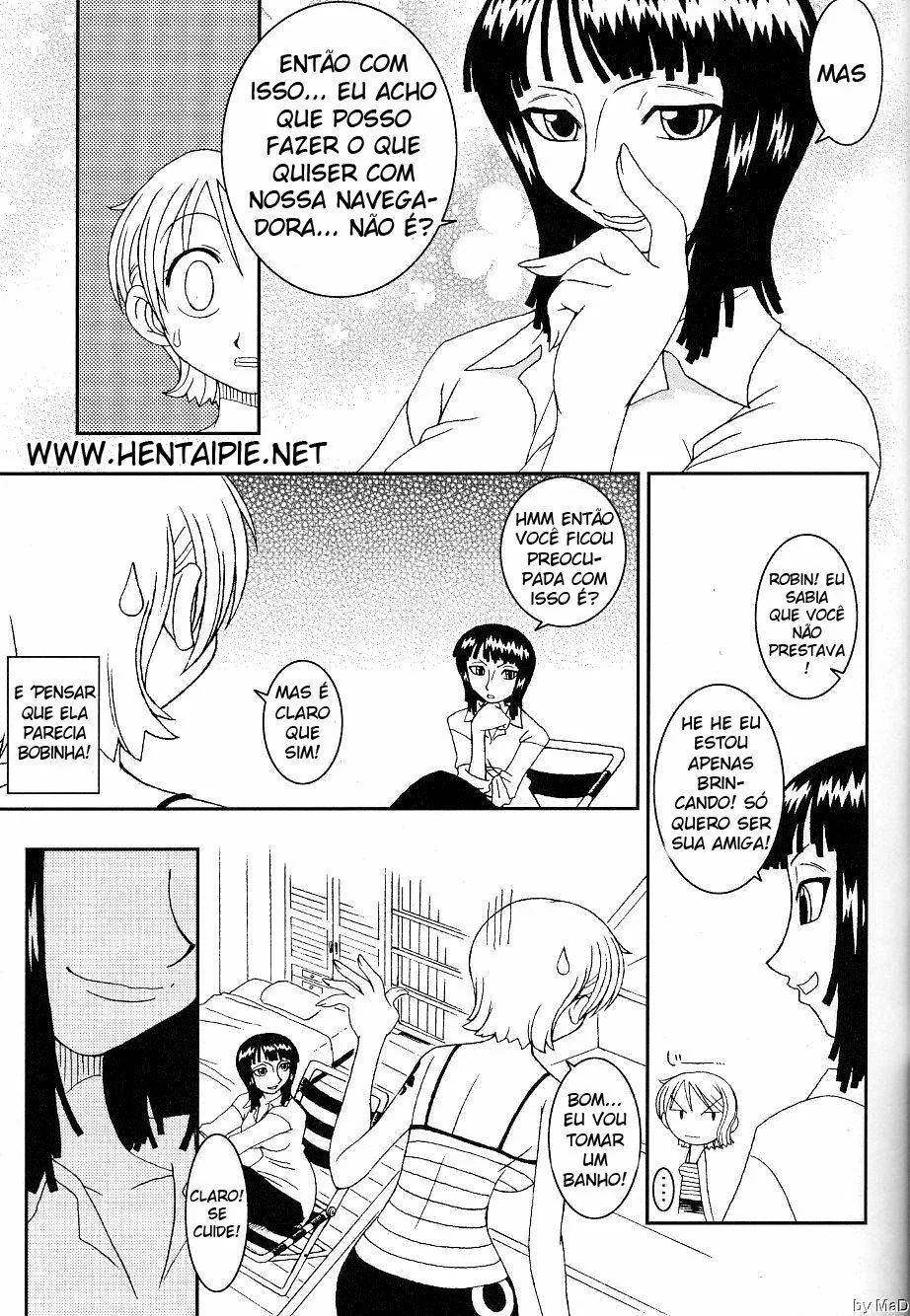 Nico Robin Futanari Enfia a Piroca na Buceta Gostosa da Nami – Orange Pie Vol. 5 em HQ Brasileiro