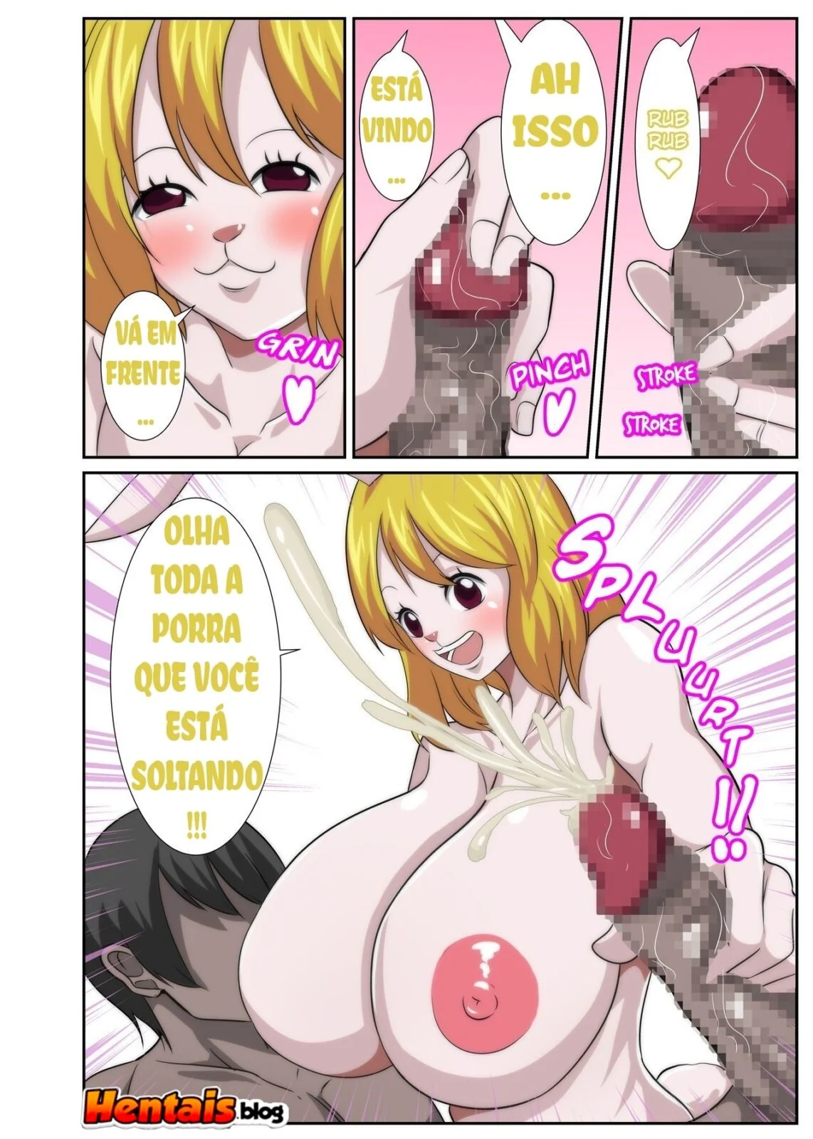 Paraíso das Piranhas de Peitos Enormes em One Piece Hentai HQ Brasileiro