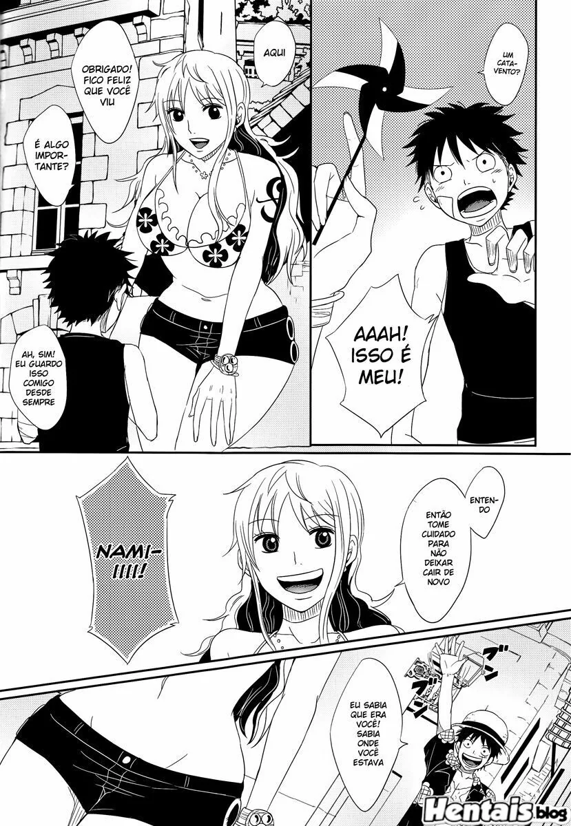 Luffy e a putaria com as gostosas das amigas em anime hentai HQ