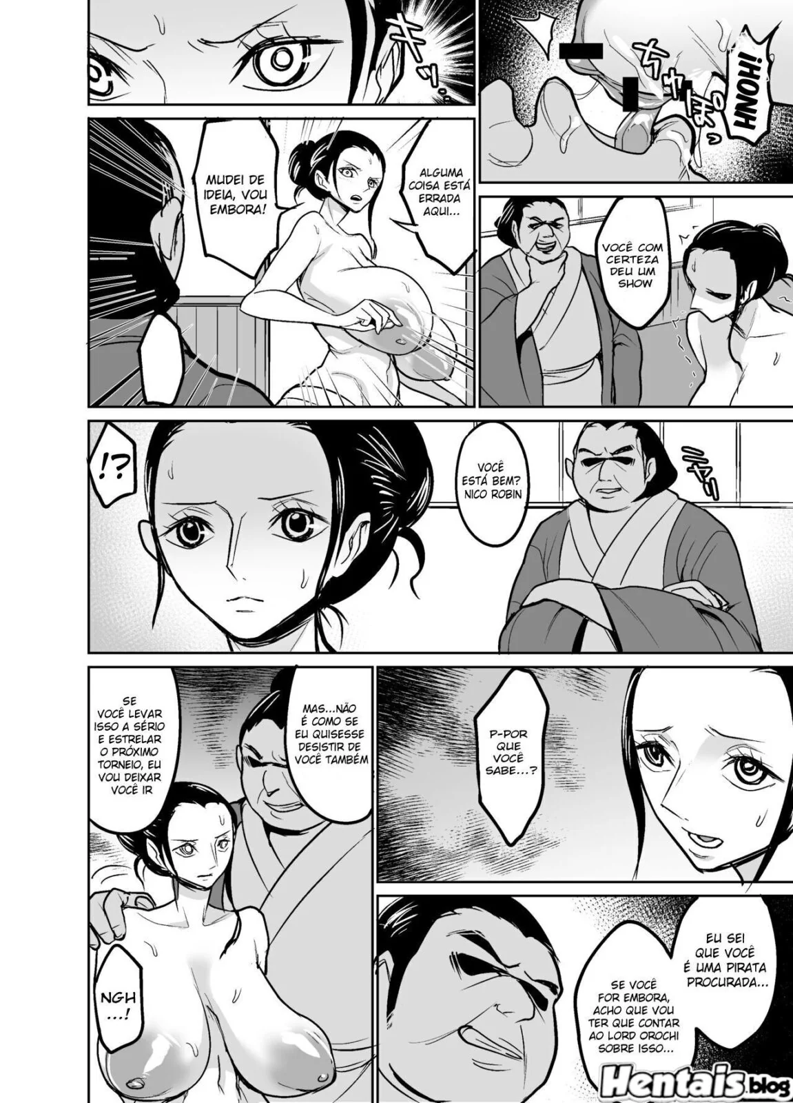 Nico Robin e suas técnicas de sumo vão levar pica dura em Hentai HQ Brasileiro
