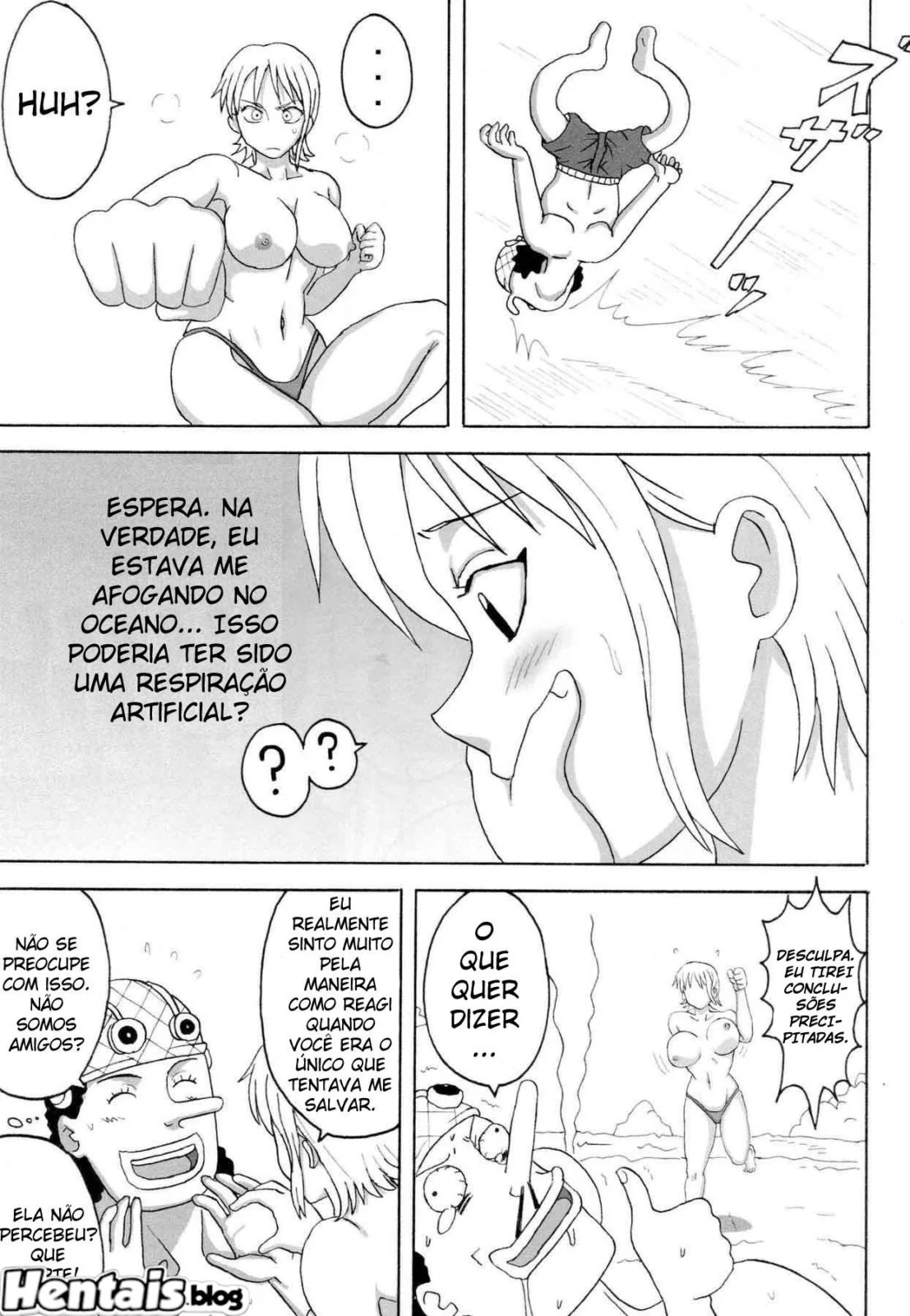 Gostosa sendo fodida pelo narigudo Usopp em Hentai HQ Brasileiro