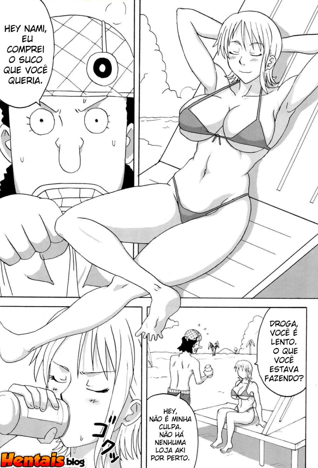 Gostosa sendo fodida pelo narigudo Usopp em Hentai HQ Brasileiro