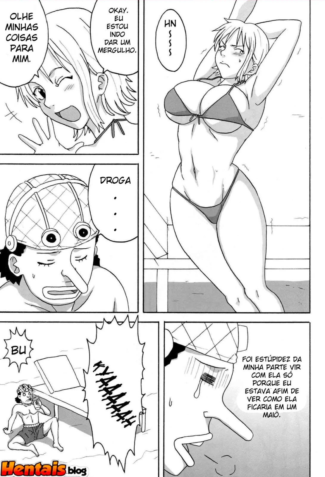 Gostosa sendo fodida pelo narigudo Usopp em Hentai HQ Brasileiro