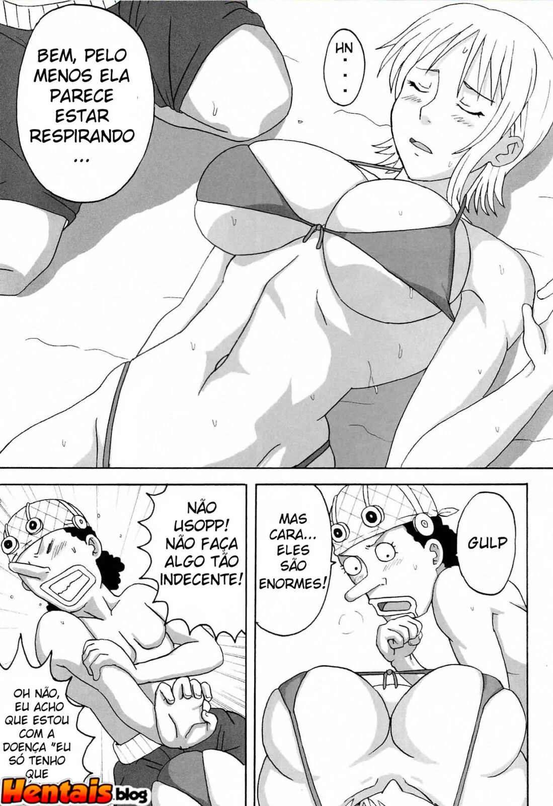 Gostosa sendo fodida pelo narigudo Usopp em Hentai HQ Brasileiro
