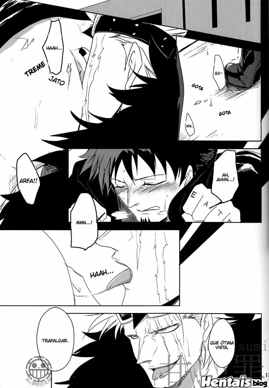 Piranhas da One Piece: Duelo de Pirocas entre Trafalgar Law e Eustass Kid em Hentai Gay HQ Brasileiro