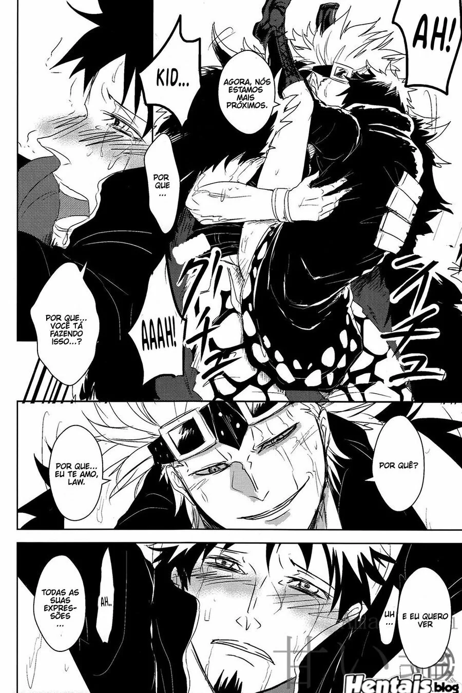 Piranhas da One Piece: Duelo de Pirocas entre Trafalgar Law e Eustass Kid em Hentai Gay HQ Brasileiro