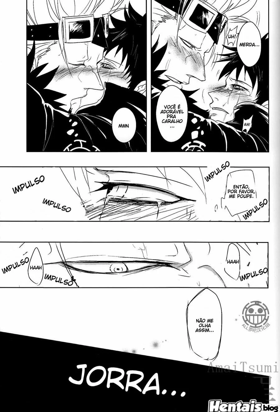 Piranhas da One Piece: Duelo de Pirocas entre Trafalgar Law e Eustass Kid em Hentai Gay HQ Brasileiro